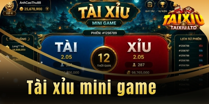 Tài xỉu mini game – Chơi nhanh, thắng lẹ, rinh quà khủng 1 tai xiu minigame 2026 moi nhat